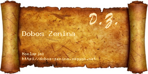 Dobos Zenina névjegykártya